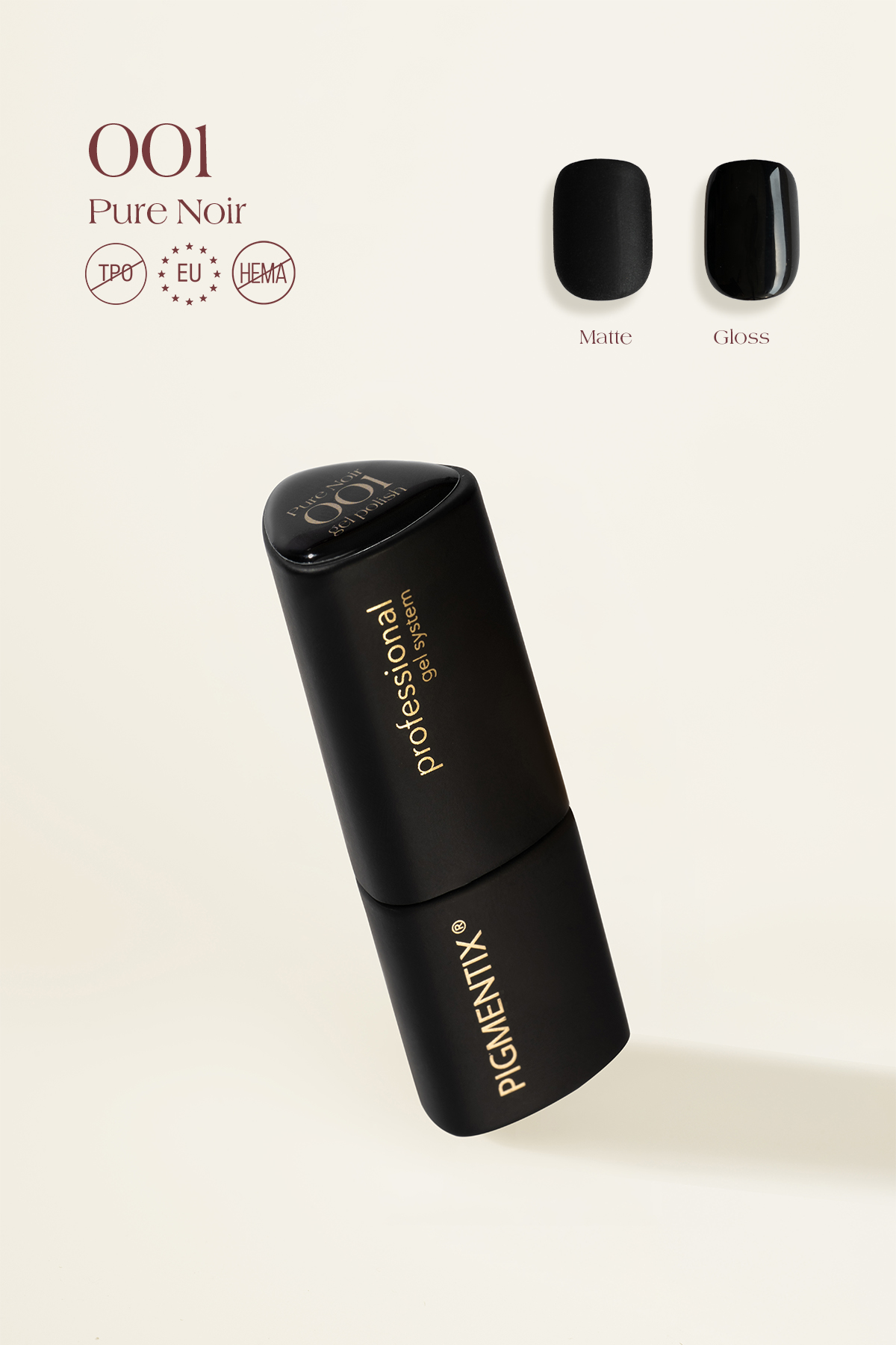 pigmentix® gel polish - pure noir 001