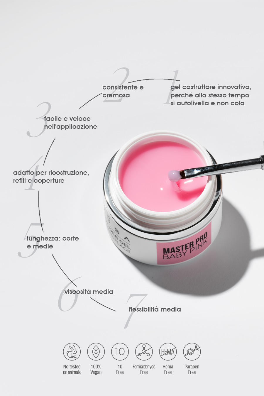 Gel Builder Master PRO BABY PINK 50ML - immagine 2