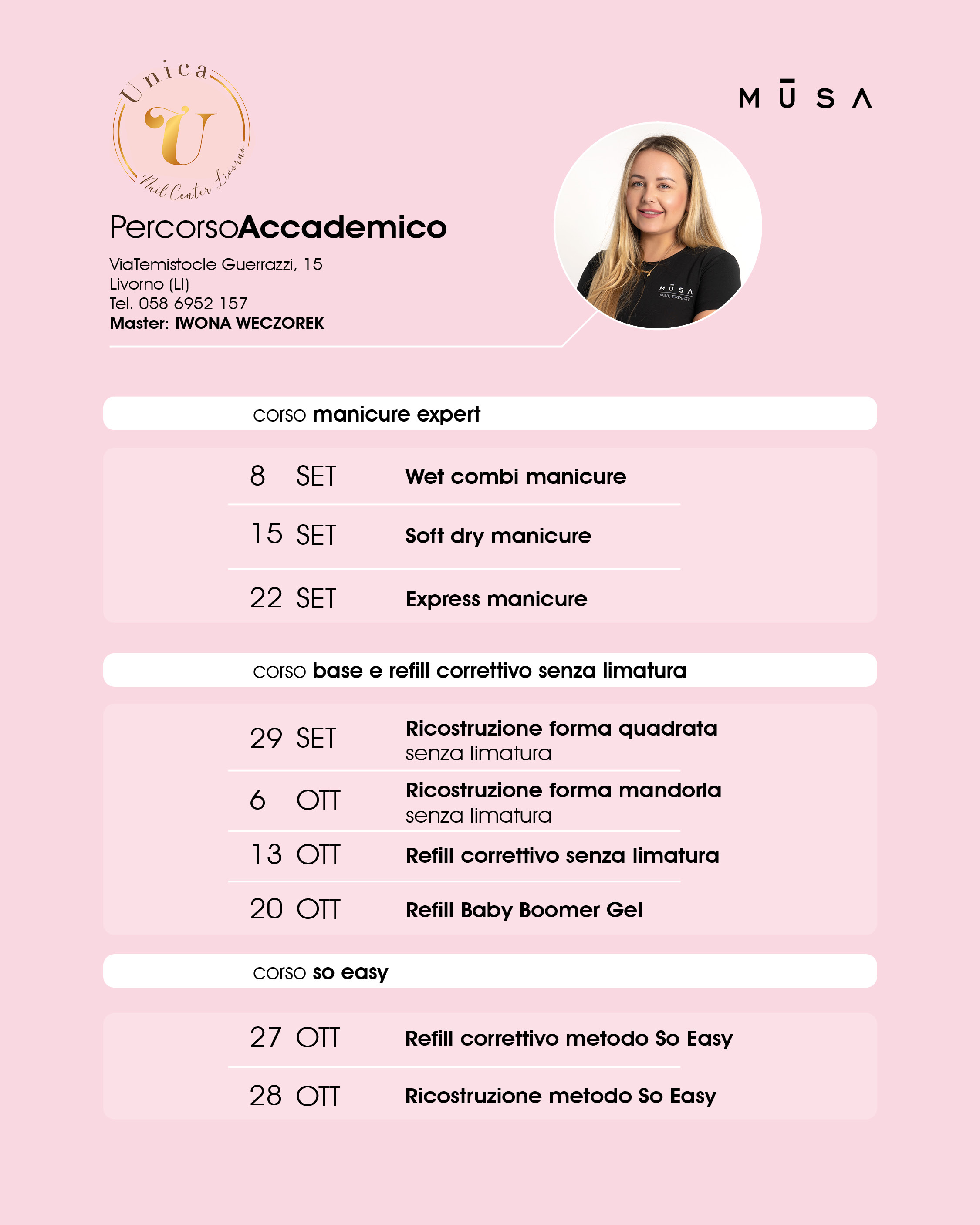 Percorso accademico calendario