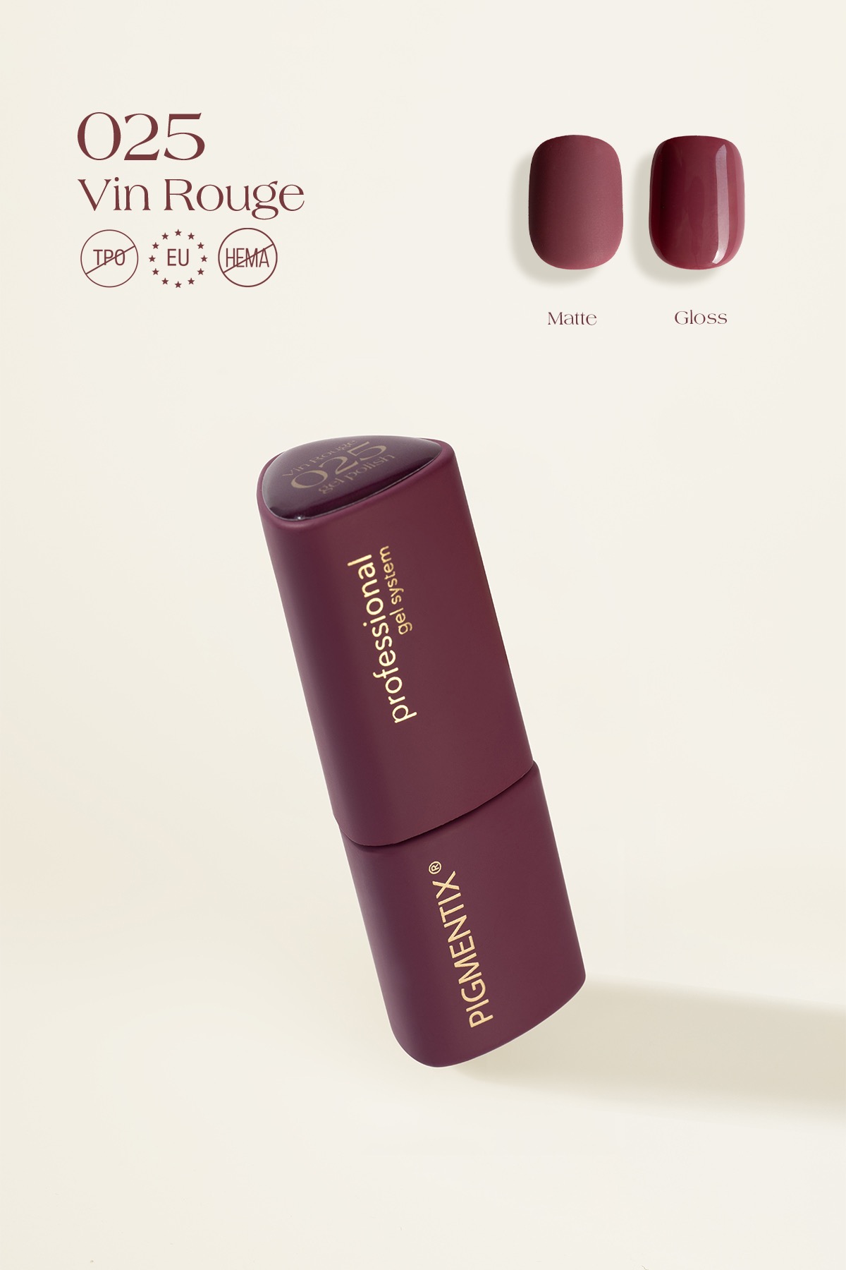 pigmentix® gel polish - vin rouge 025