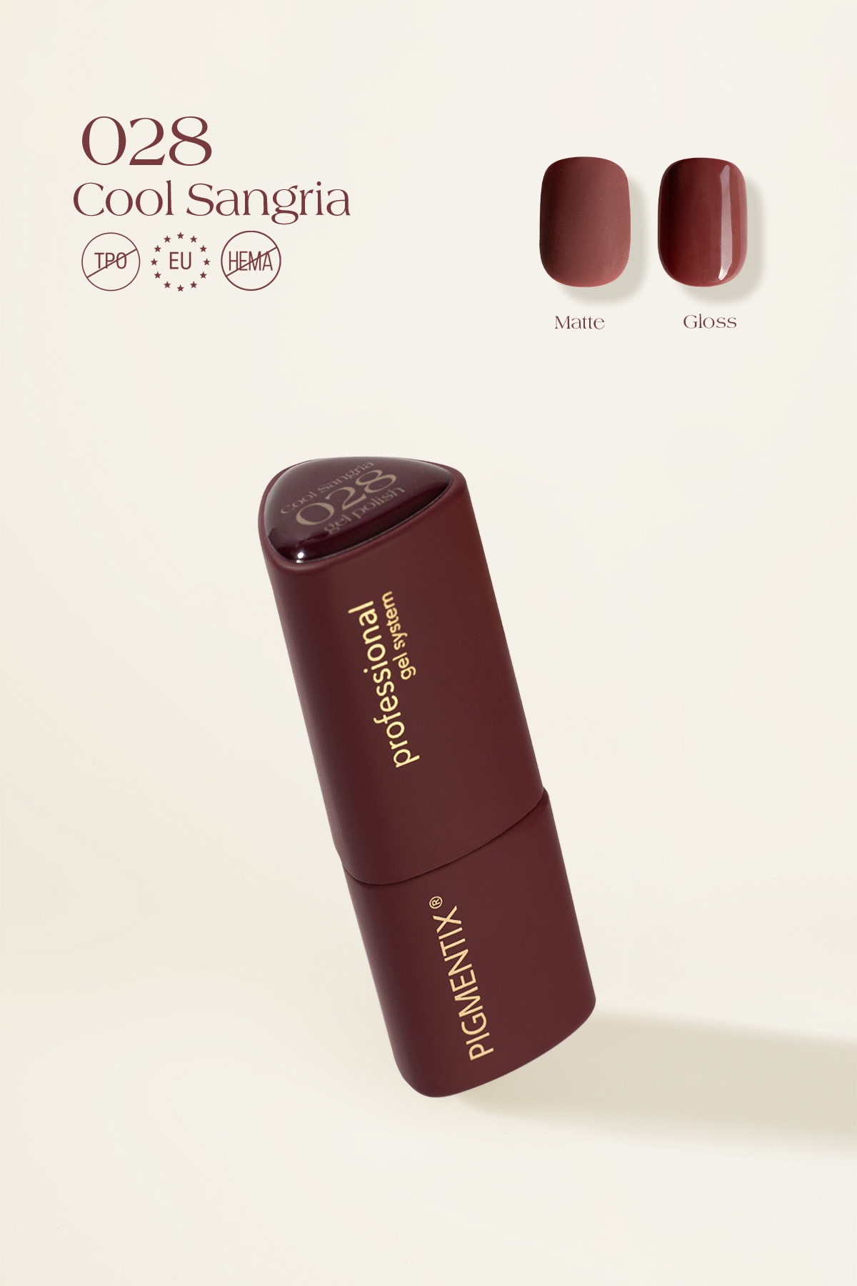 pigmentix® gel polish - cool sangria 028