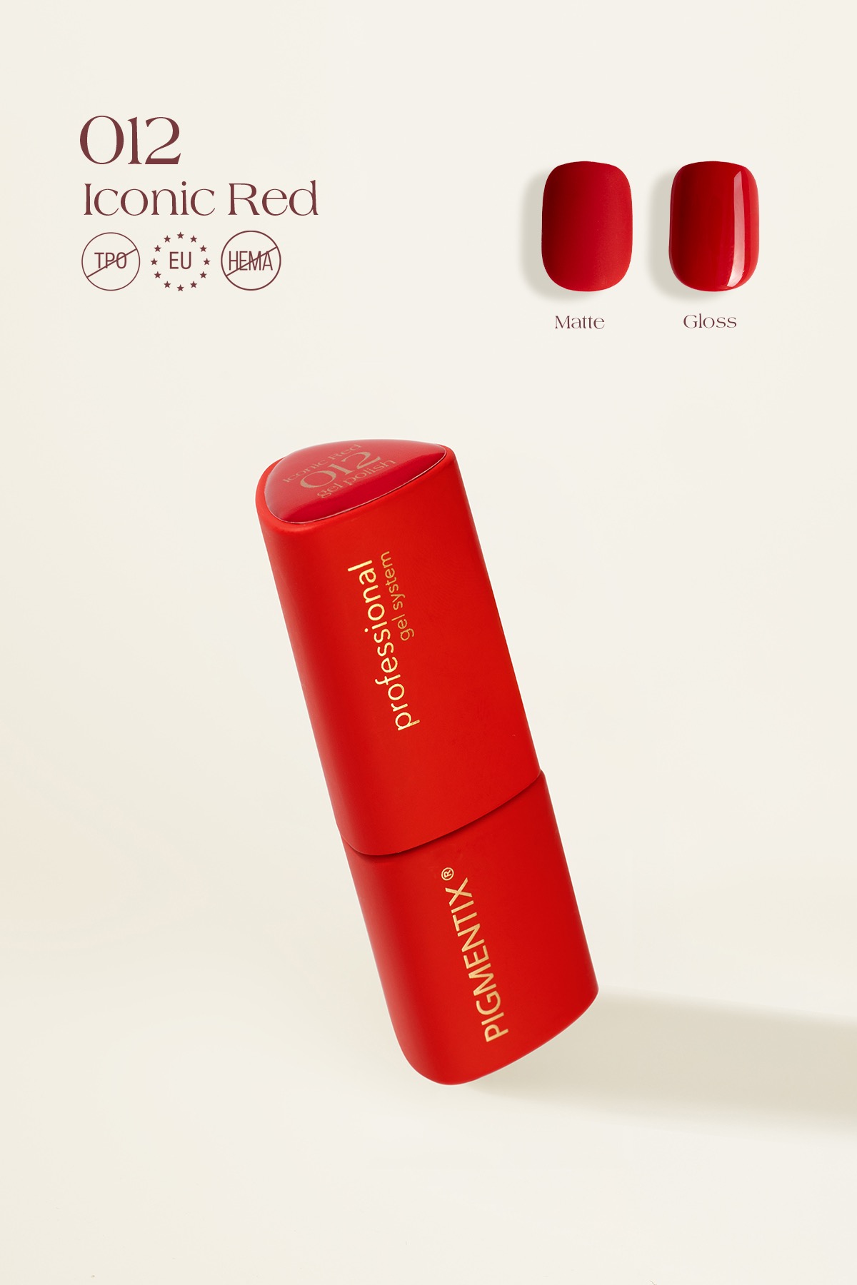 pigmentix® gel polish - iconic red 012