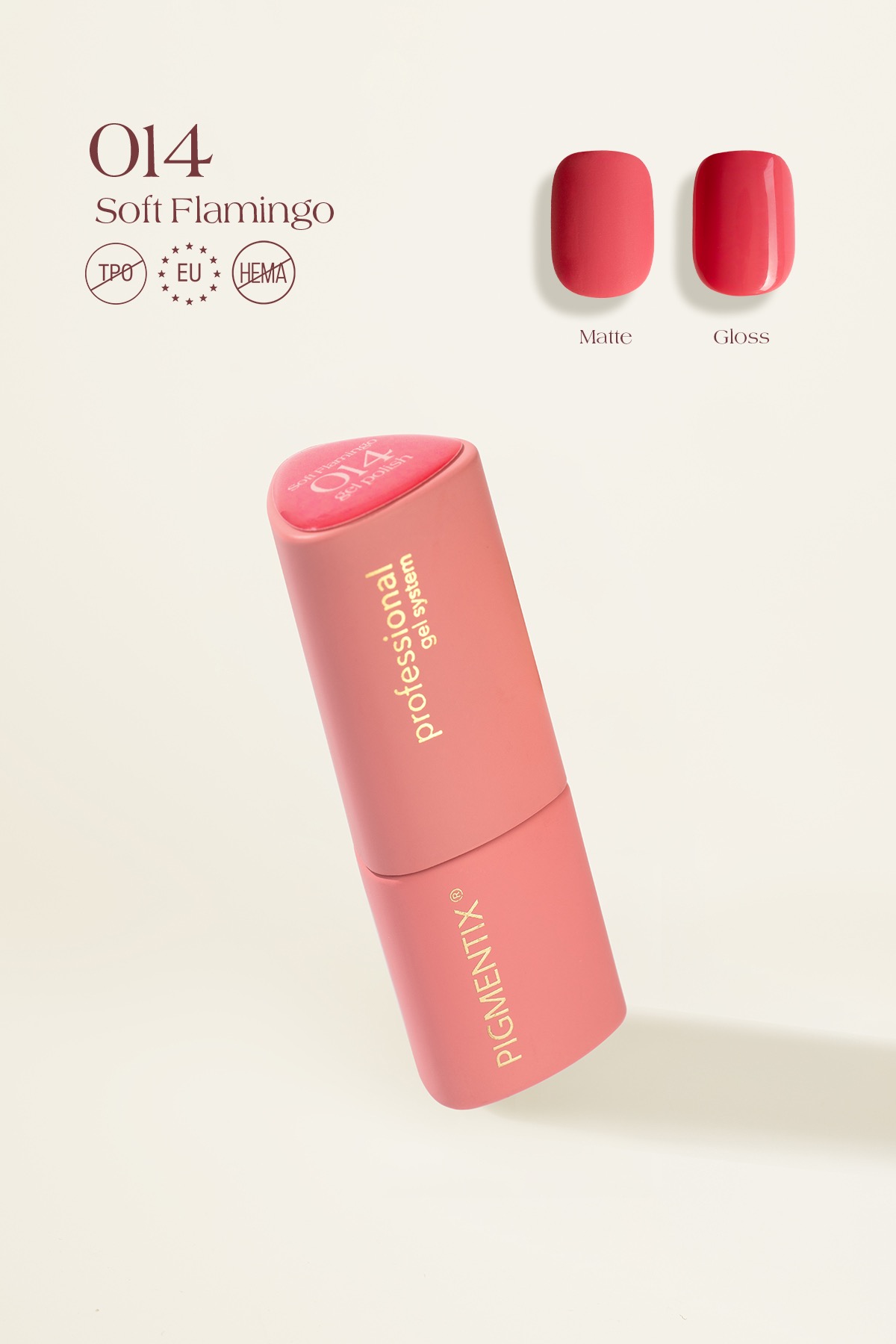 pigmentix® gel polish - soft flamingo 014